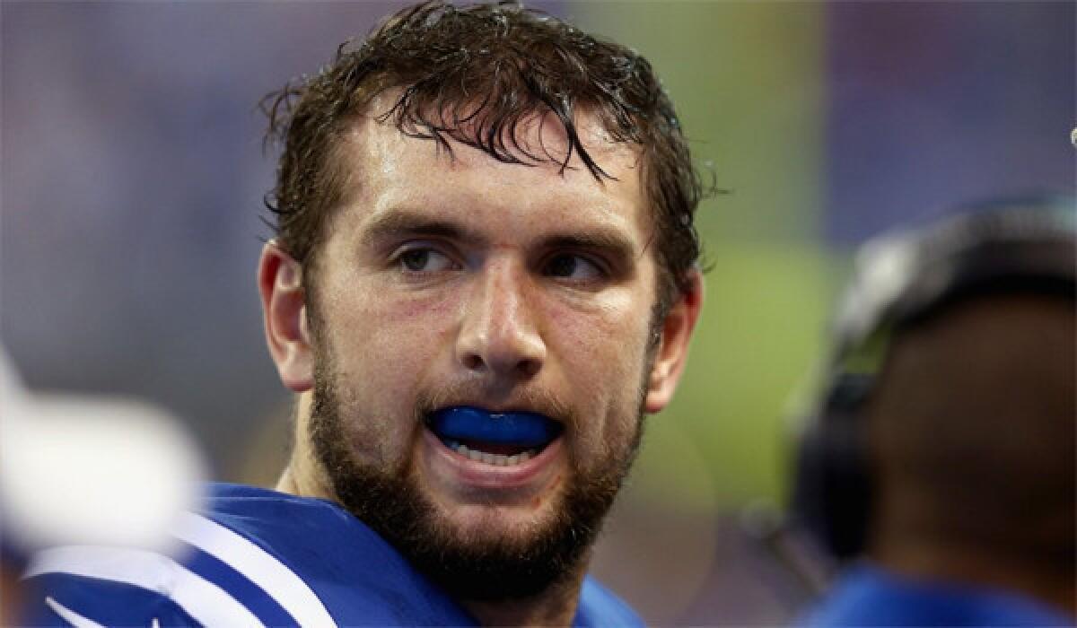 Indianapolis quarterback Andrew Luck will look to overcome last week's 38-8 loss to the St. Louis Rams with a victory Thursday against the Tennessee Titans.