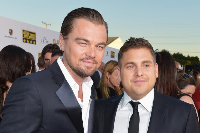 Leonardo DiCaprio and Jonah Hill, shown here at the Critics' Choice Movie Awards last month, are reportedly planning to re-team for a film based on the story of Richard Jewell, the security guard wrongly accused in the deadly Atlanta Olympics bombing in 1996.