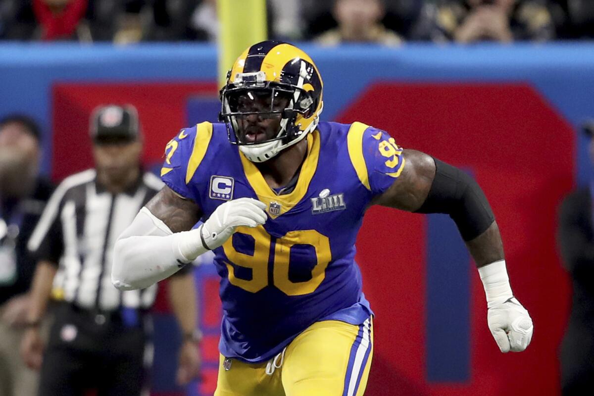 The Rams' Michael Brockers is pictured in a Feb. 3, 2019, photo.