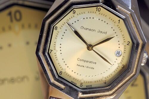 Swiss clock designer and watch maker David Chanson's wristwatch.