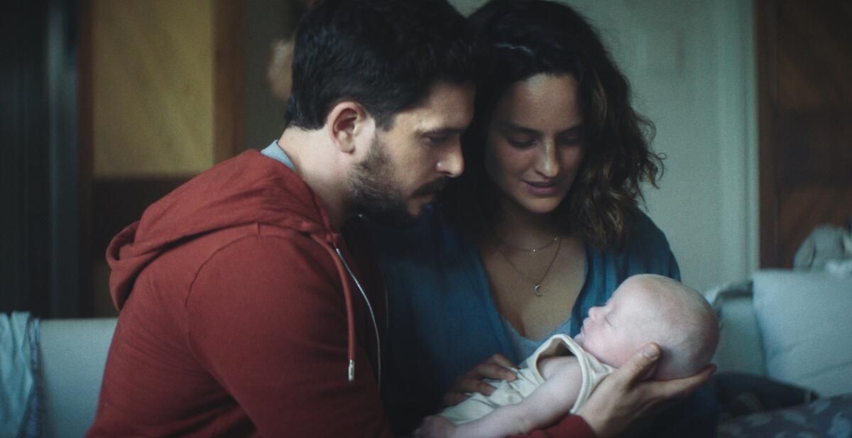 Kit Harrinton, left, and Noémie Merlant in 'Baby Ruby.'