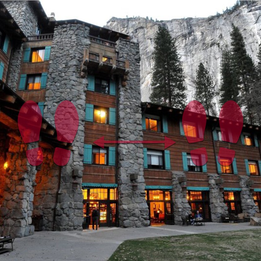The historic Ahwahnee Hotel inside Yosemite National Park.