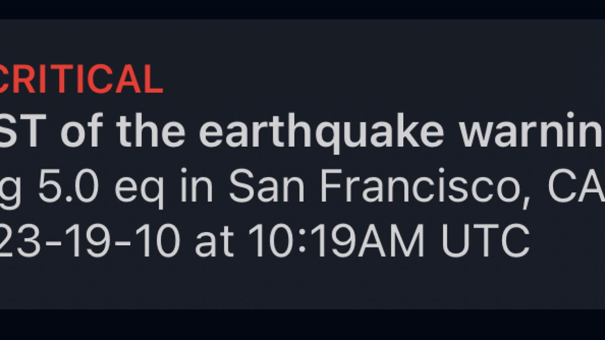 California quake early-warning test goes off early for some - Vimarsana News