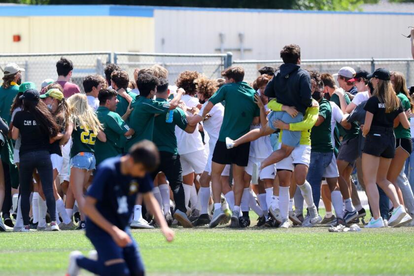 The thrill of victory and the agony of team when Mira Costa defeated Birmingham last season in overtime in regional final.