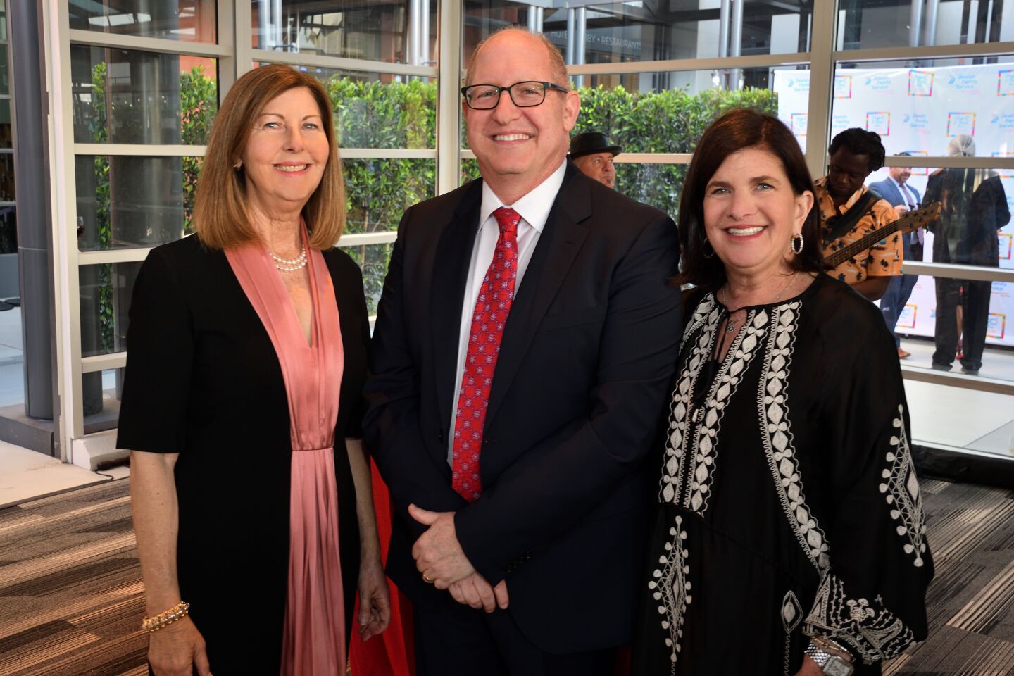 Mitzvah Honorees Marcia Hazan and La Jolla residents Brian and Danielle Miller gather at Jewish Family Service of San Diego's "Heart & Soul" gala April 30 at the Hyatt Regency La Jolla at Aventine.