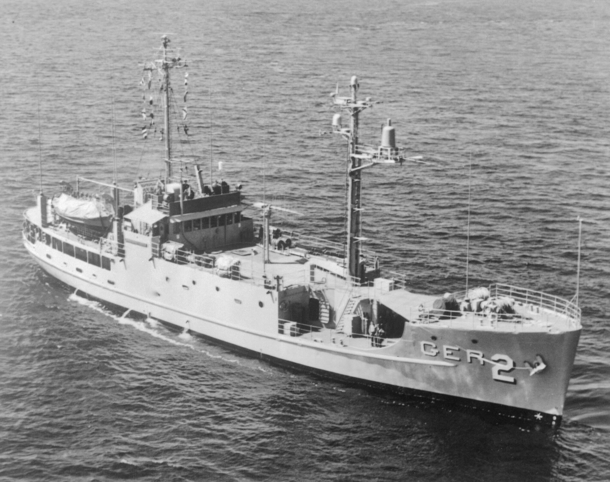 A North Korean Naval force seized the American intelligence ship, USS Pueblo on the high seas in 1968.