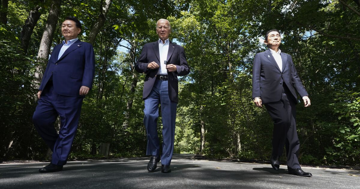 Japan, South Korea join Camp David trilateral summit with Biden Japan, South Korea join Camp David trilateral summit with Biden