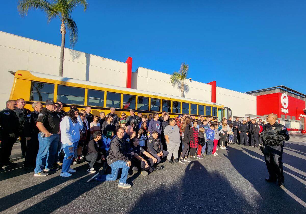 Over 50 students went on a $275 shopping spree at the Huntington Beach Police Department's Shop With a Cop event Wednesday.