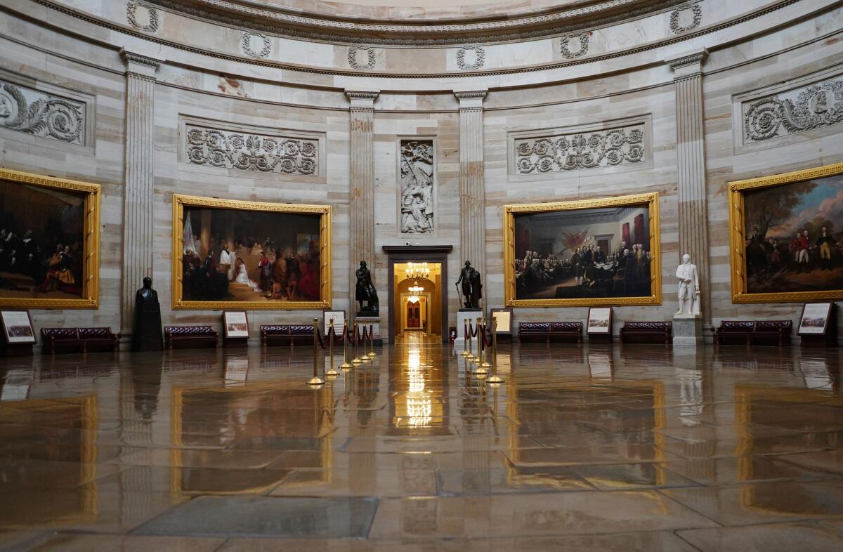 The Capitol Rotunda was empty Thursday morning.
