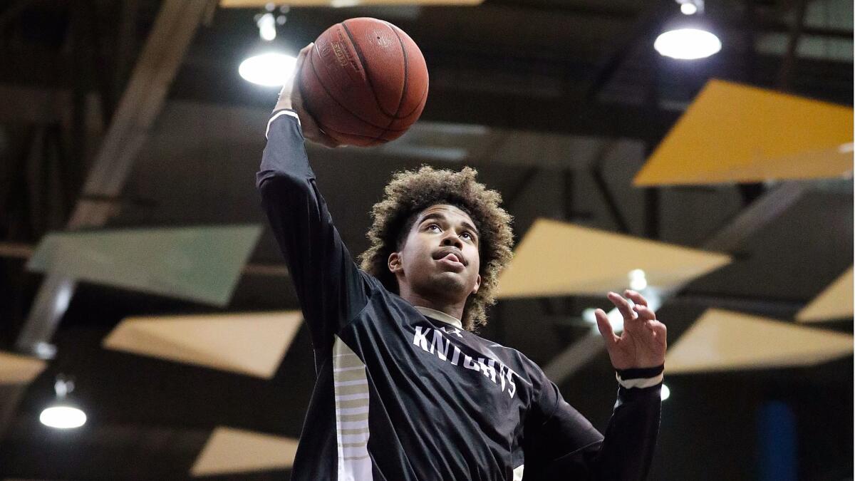 Ethan Thompson averaged 22.8 points and 7.7 rebounds for the Bishop Montgomery Knights.