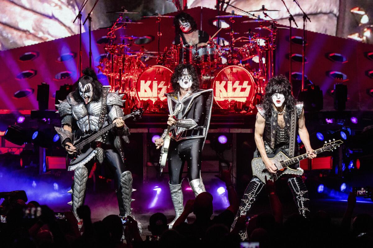 Kiss performs at the the Riverbend Music Center in Cincinnati
