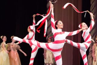 Dancing candy canes are among sweets featured in The California Ballet's annual production of "The Nutcracker."