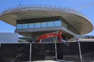 Construction of the David Geffen Galleries, seen here in mid-August, is scheduled for December completion