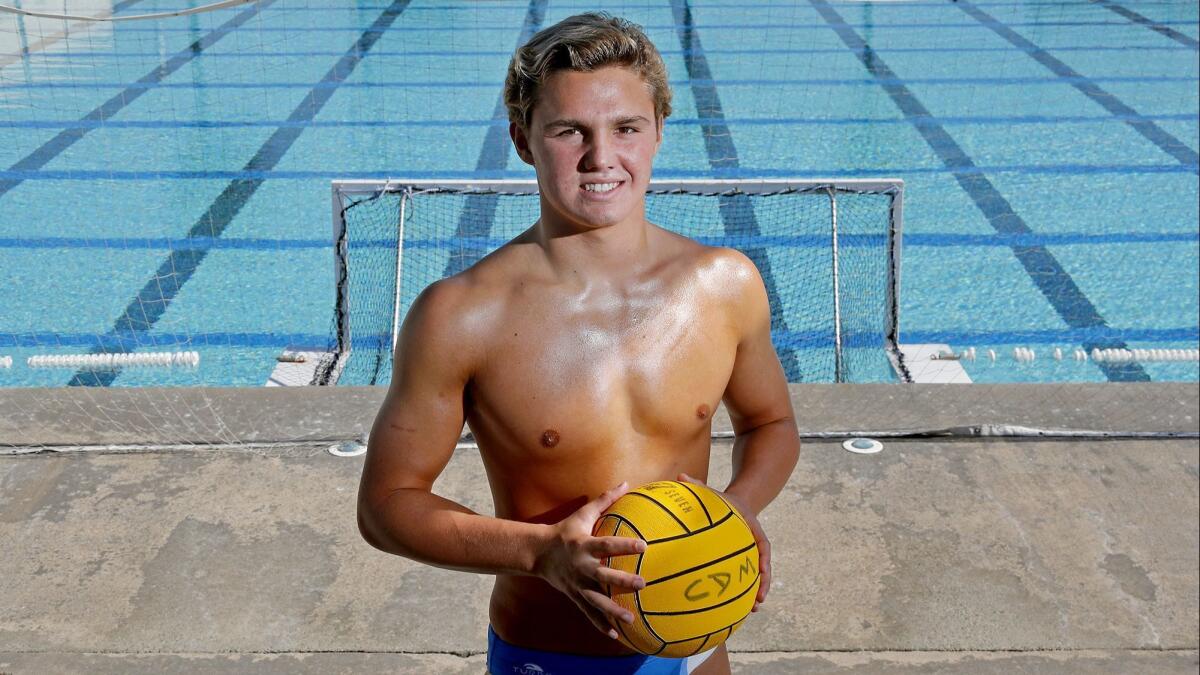 Tanner Pulice leads the Corona del Mar High boys' water polo team with 92 goals this season.