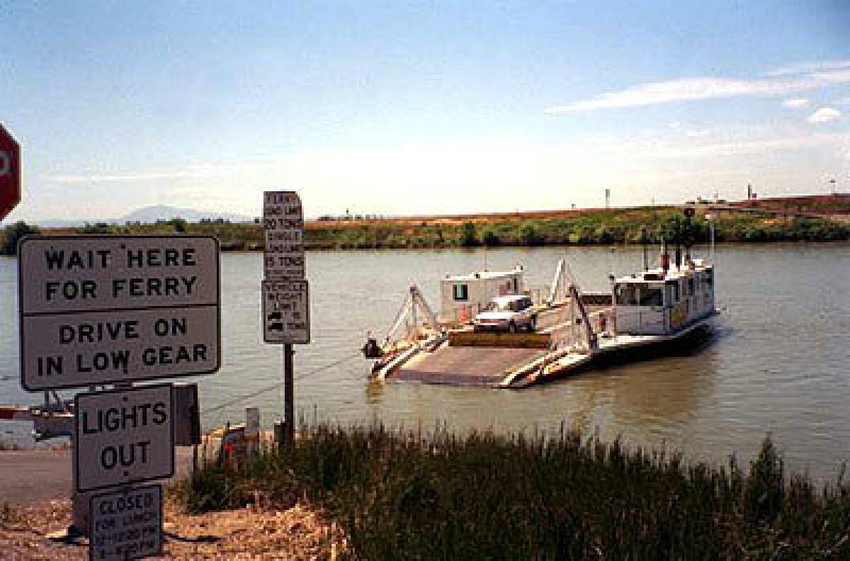 The cable-drawn ferry J Mack can carry six cars across Steamboat Slough  and the passage is free.