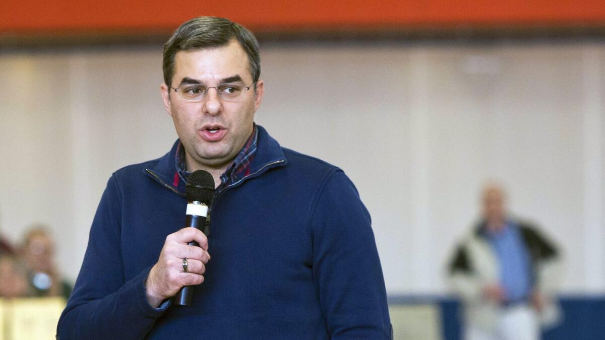 Rep. Justin Amash (R-Mich.), shown in 2017, has become the first lawmaker from his party to accuse President Trump of "impeachable conduct."