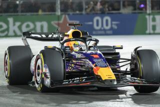 Red Bull's Max Verstappen's crosses the finish line to win the Las Vegas Grand Prix