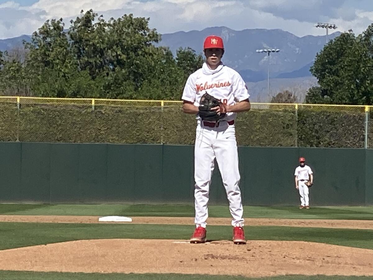 Christian Becerra stands on the mound.