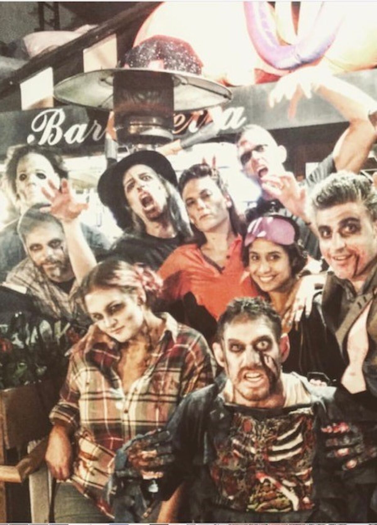 Creepy costumes are in abundance at La Jolla's Barbarella restaurant.