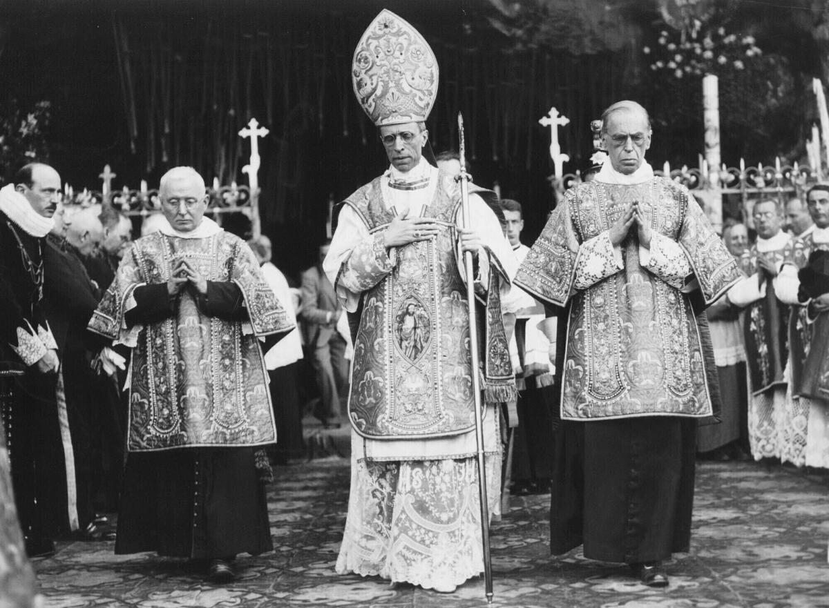 FILE - Undated file photo of Pope Pius XII. Newly discovered correspondence suggests that World War II-era Pope Pius XII had detailed information from a trusted German Jesuit that up to 6,000 Jews and Poles were being gassed each day in German-occupied Poland, undercutting the Holy Sees argument that it couldnt verify diplomatic reports of Nazi atrocities to denounce them. The documentation from the Vatican archives, published this weekend in Italian daily Corriere della Sera, is likely to further fuel the debate about Pius legacy and his now-stalled beatification campaign. (AP Photo, File)