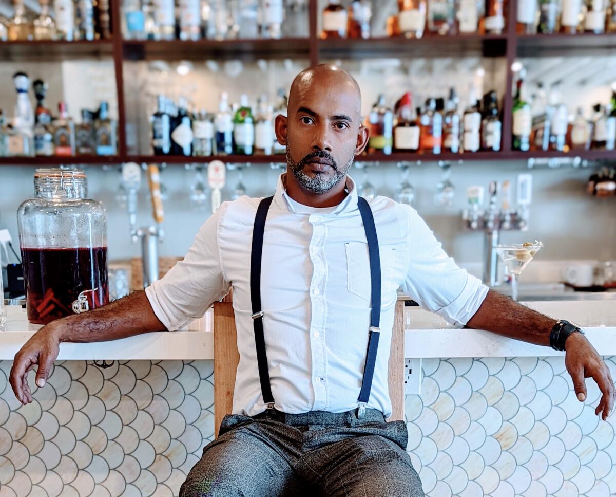 Praveen Das, cocktail curator for Mermaids & Cowboys, left a career in civil engineering for one behind the bar.