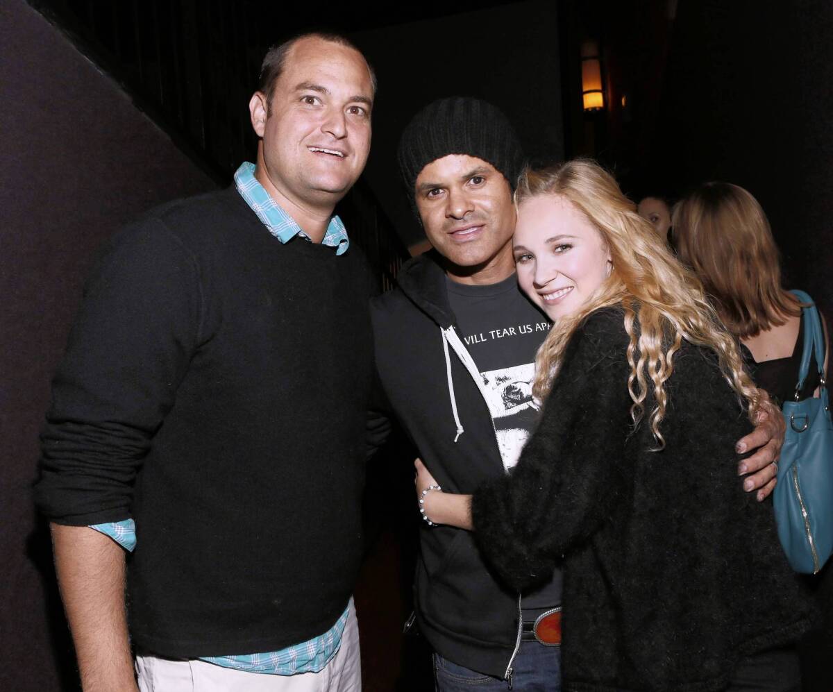 Producer Jamie Patricof, left, director Elgin James and actress Juno Temple attend a screening of "Little Birds" at the Grove on July 17, 2012, in Los Angeles.