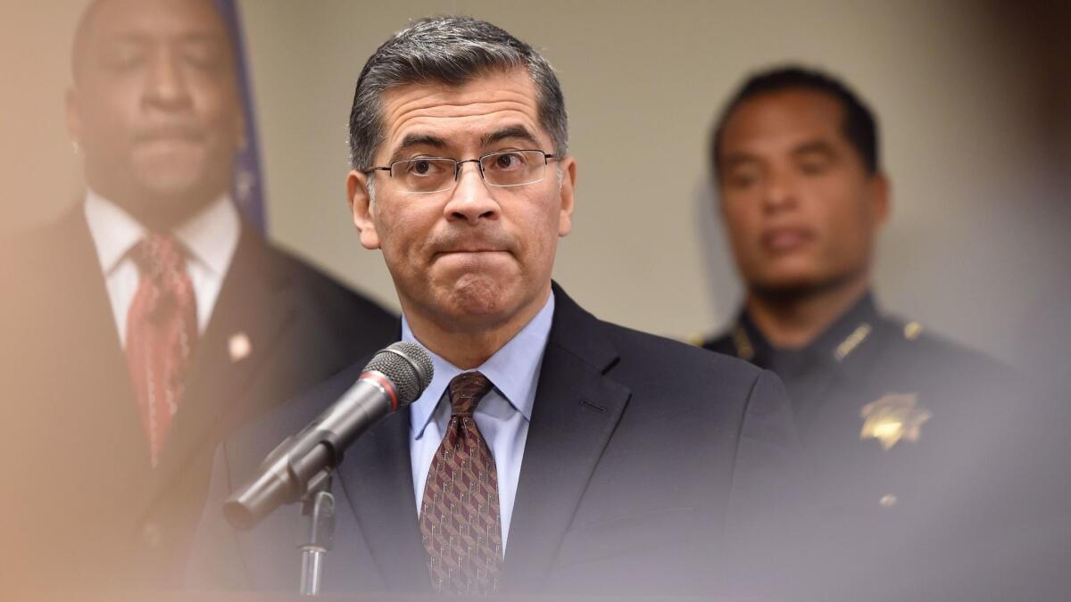 California Attorney General Xavier Becerra speaks about the investigation of the shooting death of Stephon Clark in Sacramento.