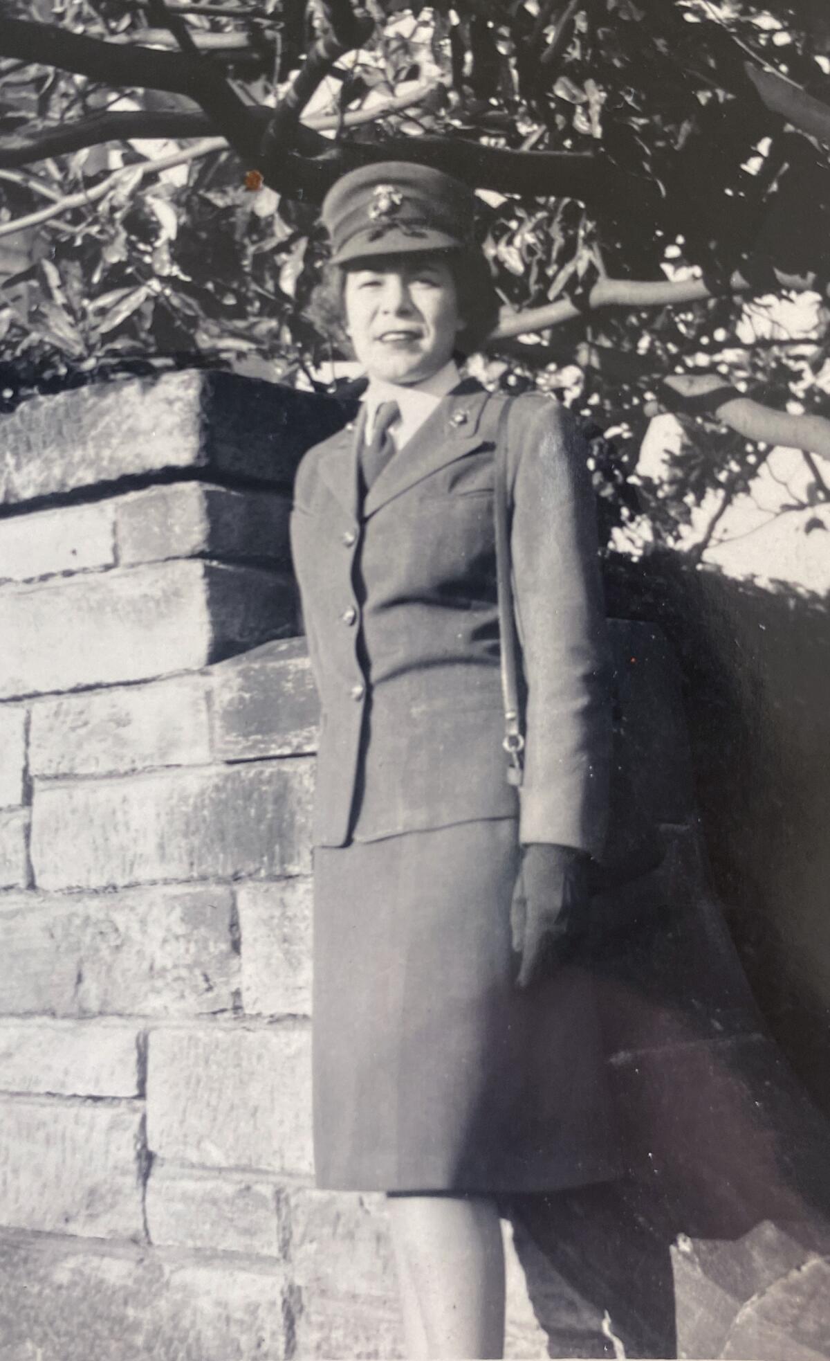 First Lt. Barbara Bartosik during her World War II service in the U.S. Marine Corps Women’s Reserve.