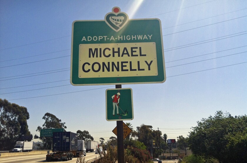 The 5 Freeway is a little bit cleaner, thanks to author Michael Connelly.