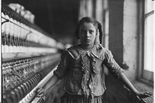 This four-foot-tall child worker at a North Carolina cotton mill in 1908 told photographer Lewis Hine, "I'm not old enough to work but do just the same."