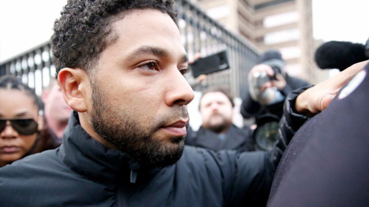 Jussie Smollett posted bond Thursday after turning himself in to authorities in Chicago.