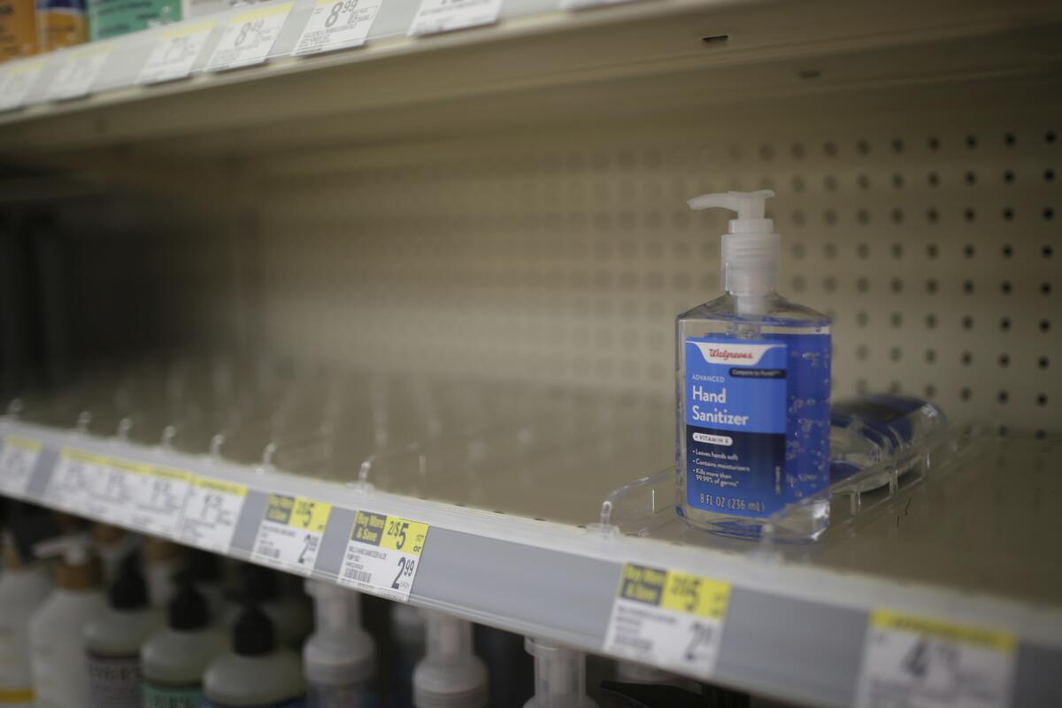 Hand sanitizer is in high demand, especially for those in vulnerable communities.