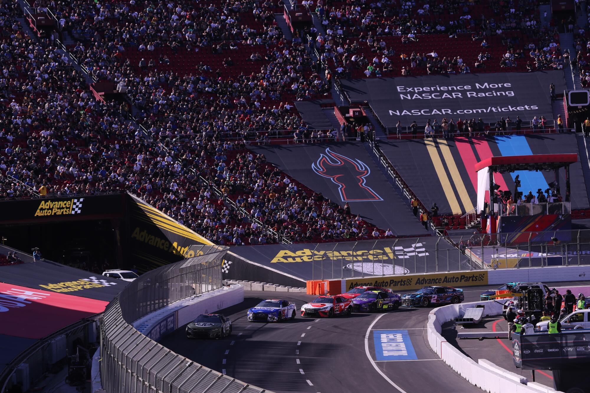 NASCAR's season-opening Clash exhibition race made a historic first visit to the  Los Angeles Memorial Coliseum in 2022. 