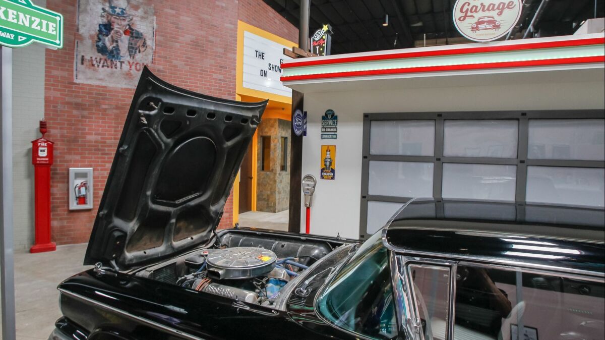 A 1959 Ford Thunderbird available for tinkering inside the soon-to-open Glenner Town Square, a memory village for Alzheimer's and dementia patients, in Chula Vista.