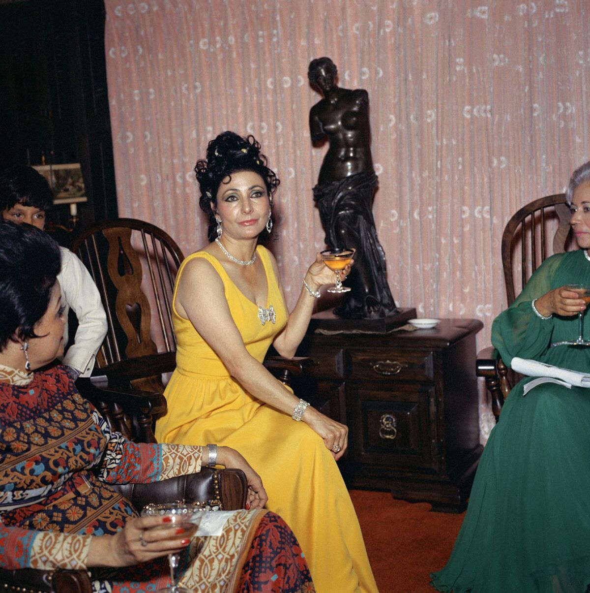 "Afife Baloyán," 1974, by José Luis Venegas, employed in an installation by his daughter Yvonne Venegas at MUAC.