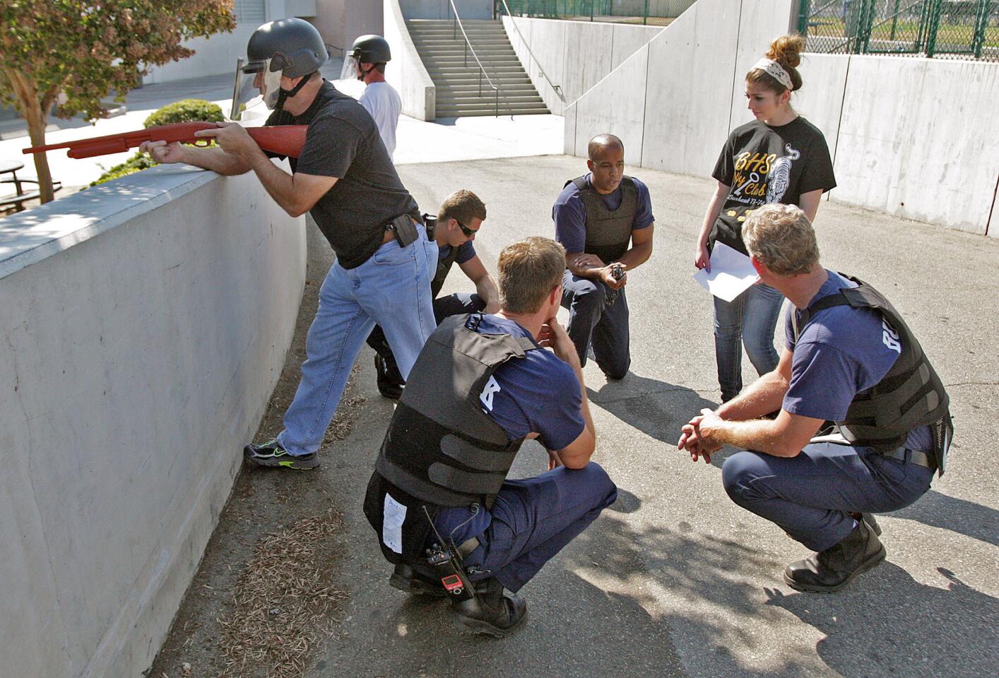 Photo Gallery: Burbank Police and Fire run gunman scenarios at Burbank High School