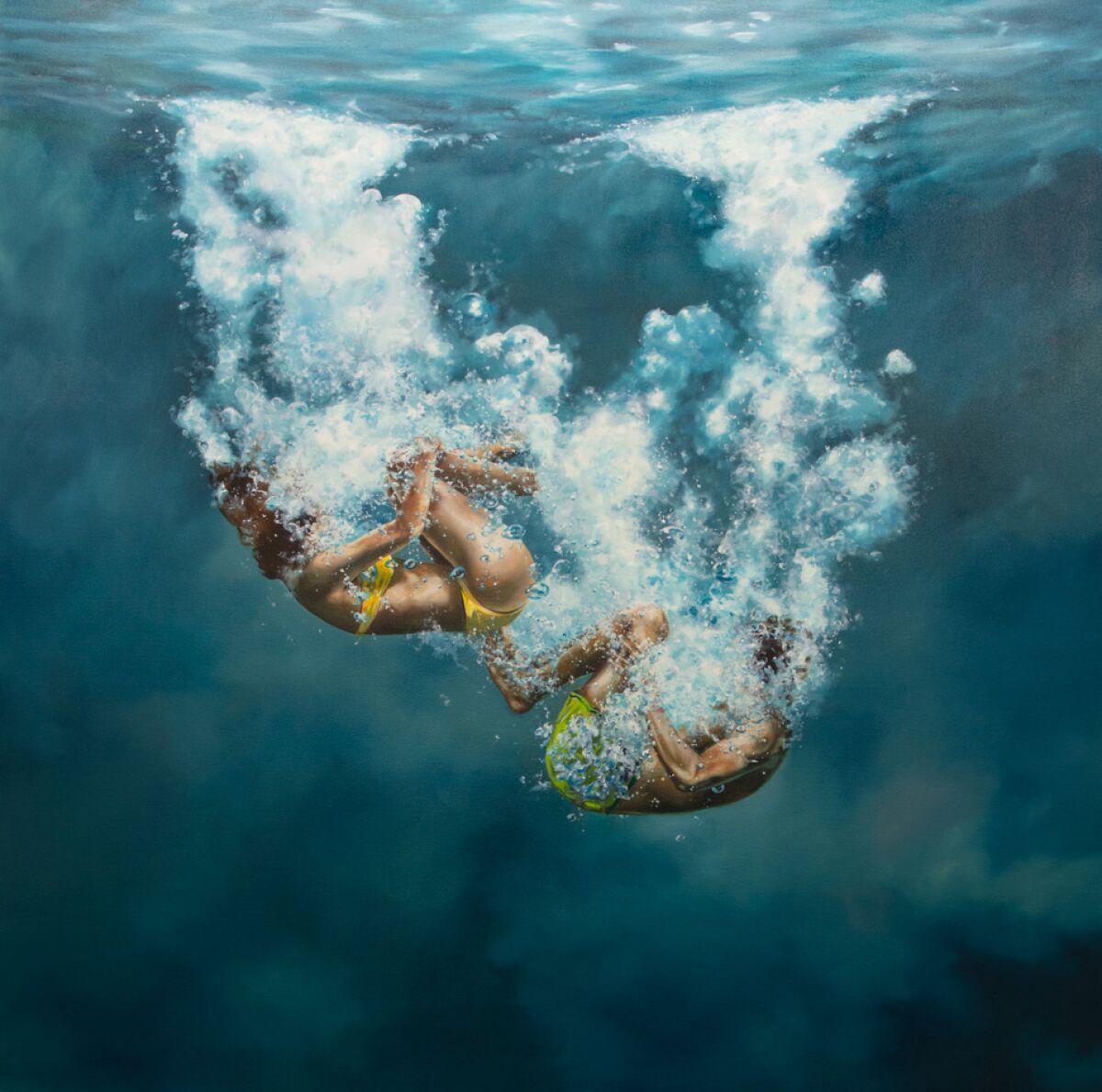 "Tumbling Through it All" by photorealist painter Eric Zener will be featured in the Wildcoast art auction.