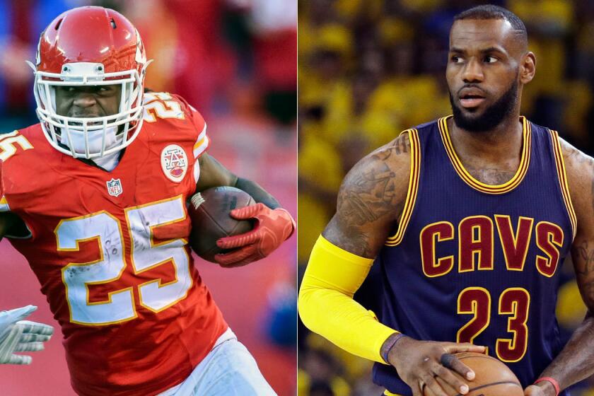 Kansas City Chiefs running back Jamaal Charles compared himself to Cleveland Cavaliers superstar LeBron James.