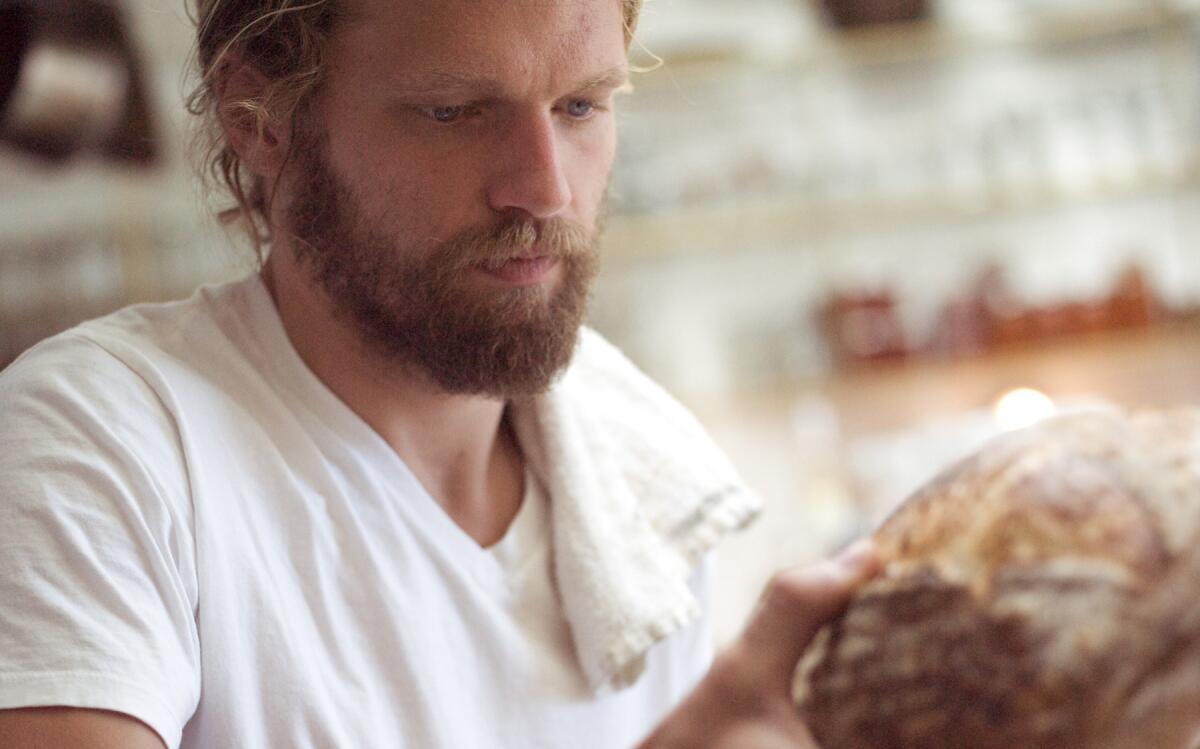 Chef Travis Lett bakes bread at his take-out restaurant next door to Gjelina in Venice.