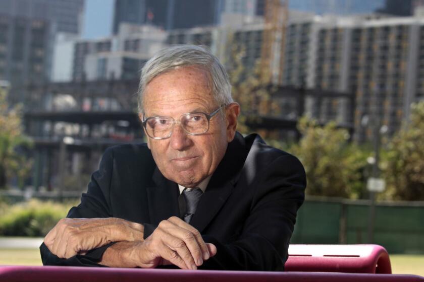 LOS ANGELES CA. AUGUST 20, 2014: John Chevedden was photographed at the Grand Park in Los Angeles on August 20, 2014. John Chevedden veteran shareholder activist is under attack from big corporations. (Glenn Koenig / Los Angeles Times)