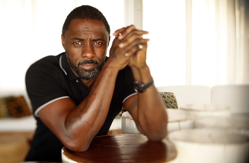 Idris Elba at the Mondrian Hotel in West Hollywood.