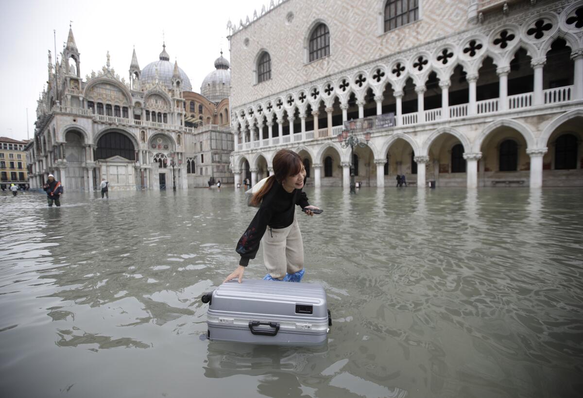 Flooded St. Mark's Square in Venice