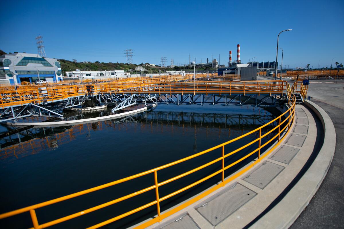 A view of a water reclamation plant