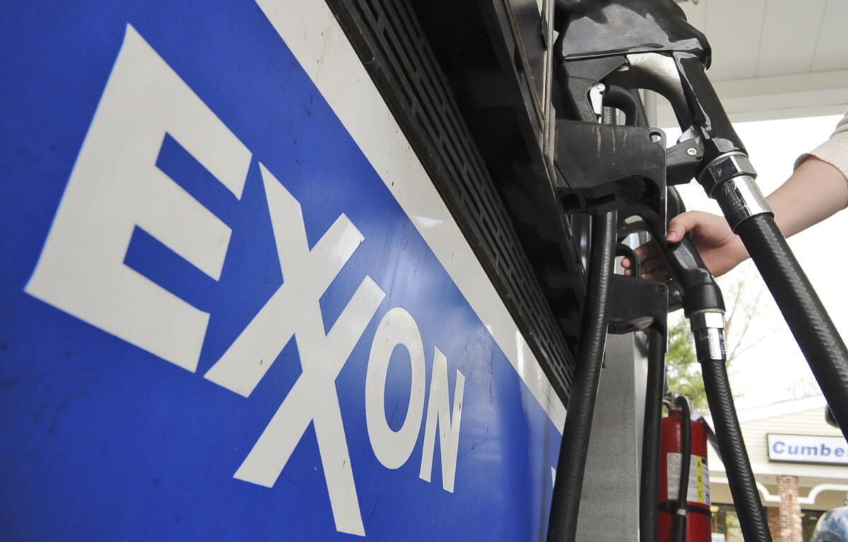 Exxon Mobil said global energy needs will keep up demand for its oil and natural gas.