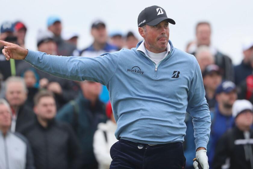 SOUTHPORT, ENGLAND - JULY 21: Matt Kuchar of the United States reacts to his tee shot on the 9th hole during the second round of the 146th Open Championship at Royal Birkdale on July 21, 2017 in Southport, England. (Photo by Christian Petersen/Getty Images) ** OUTS - ELSENT, FPG, CM - OUTS * NM, PH, VA if sourced by CT, LA or MoD **