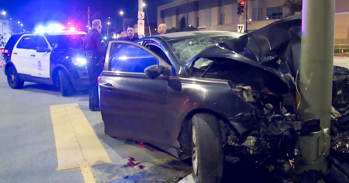 5-month-old critical after car plows into pole; police arrest driver on suspicion of felony DUI
