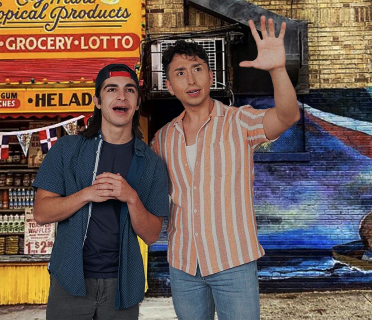Charlie Orozco as Sonny and Sebastian Montenegro as Usnavi in San Diego Musical Theatre's "In the Heights."