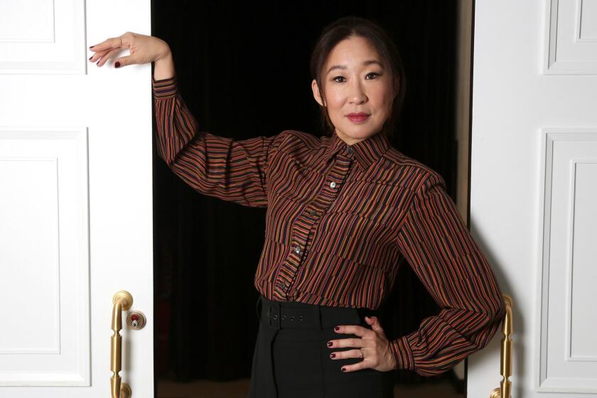 LOS ANGELES, CA-March 30, 2018: Former "Grey's Anatomy" star Sandra Oh stars in BBC America's "Killing Eve", about a bored M15 officer who matches wits with a charming, shrewd assassin. Here she is photographed at the Nomad Hotel in downtown LA. (Katie Falkenberg / Los Angeles Times)
