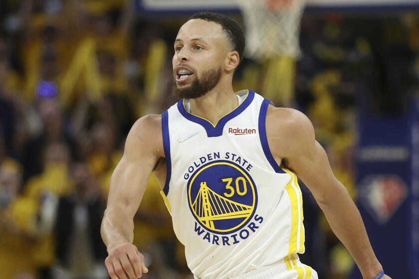 Golden State Warriors guard Stephen Curry (30) during Game 2 of the NBA basketball playoffs.