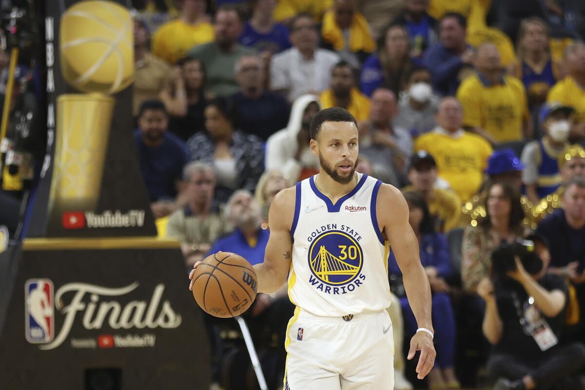 Stephen Curry's 233-game run of made 3-pointers ends in NBA Finals